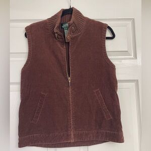 Lauren Ralph Lauren knit Corduroy brown Vest | Size Medium